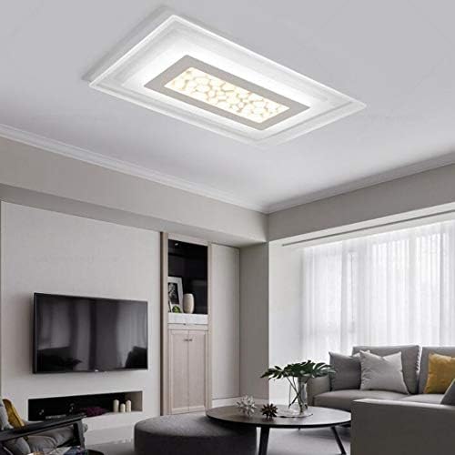 現代のledシーリングライト リビングルームキッチンダイニングルーム用リモコン付き照明超薄型長方形のフラッシュマウントアクリルシックなデザインの天井 95ｗ800 爆売りセール開催中 10mm