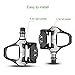 RockBros Road Bike Clipless Pedals with Cleats Set Aluminium Alloy Cycling SPD Pedals