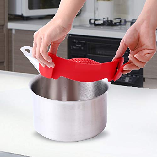 ClipOn Strain Strainer,kitchen Food Strainers Heat Resistant Silicone