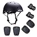 KAMUGO Kids Bike Helmet Set, Toddler Helmet for Ages 2-8 Boys Girls with Sports Protective Gear Set Knee Elbow Wrist Pads for Skateboard Cycling Scooter Rollerblading (Black)