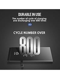 Aslanka - Batería para iP7 Plus, batería de repuesto de 2900 mAh, juego completo de herramientas de reparación que incluye adhesivo e instrucciones y protector de pantalla