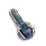 MYB 3.9 Inch Portable and Durable Flash Strip Stained Glass,Can be Used as a Collectible.（Yellow Blue)