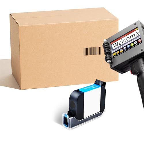 Ink Cartridge Rapid Drying Inkjet, 42ml Inkjet Printer Cartridge Quick Dry Solvent Ink Cartridge Replacement for 0.5inch/12.7mm Models Printer(Black)