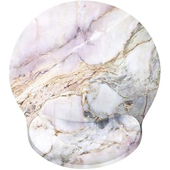 Ergonomic Mouse Pad with Gel Wrist Rest Support, iLeadon Non-Slip Rubber Base Wrist Rest Pad for Home, Office Easy Typing & Pain Relief, Colorful Marble