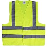 Cartman High Visibility Safety Vest Neon Yellow, ANSI/ISEA Standard, Size L, 1PK