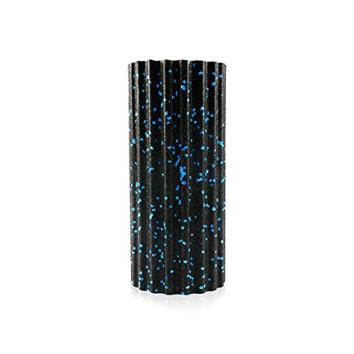 9horn High-Density Foam Roller Extra Firm With Ripples for Deep-Tissue Massage Blue Speckled