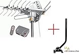 LAVA HD-2605 ULTRA HDTV DIGITAL ROTOR Amplified Outdoor TV ANTENNA HD UHF VHF FM Universal J-Pole Mount Pole J-2012