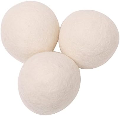 Juno Town Wool Dryer Balls Safe Reusable Natural Fabric Softener(Set of 3)