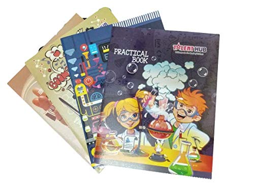 Talent Hub Practical Notebook/Exercise Book/Writing Pad 192 Pages (4 Different Cover Design) Combo Pack of 4 for Students Talent Hub Practical Notebook/Exercise Book/Writing Pad 192 Pages (4 Different Cover Design) Combo Pack of 4 for Students