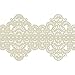 Funshowcase Large Pre-Made Ready to Use Edible Cake Lace Art Nouveau Style Applique Ivory White 14-inch 10-piece Set