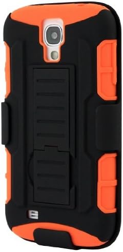 Cell Xcessories CellJoy Samsung Galaxy S4 SIV Case Protective [Future Armor] Ultra Fit Dual Protection Cover with Belt Clip Holster for Galaxy S4 SIV [Retail Packaged] (Bright Orange)
