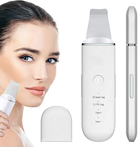 Facial Skin Scrubber, Aibeau Ultrasonic Face Scrubber Blackhead Remover Pore Cleaner Electric Acne Comedone Extractor Four Modes Facial Lifting Peeling Tool USB Rechargeable Skin Massage Scrubber