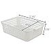 Fiazony 6-Pack Rectangular Plastic Storage Tray, Classroom Storage Baskets, White