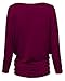 Women's Scoop Neck Long Dolman Sleeve Stretch Knit Casual Maternity Tunic Top