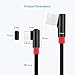 USB C Right Angle Cable,SUNGUY (2-Pack,6ft x2) Braided Max 5V/2.4A 12W 90 Degree USB-C Charging Data Sync Cable for Samsung Galaxy S9 S8 Plus,Google Pixel 2XL,OnePlus 6,Sony Xperia XA2 and More
