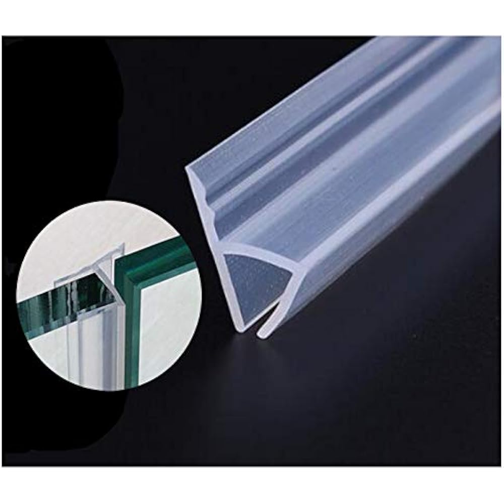 Glass Shower Door Seal StripNeed Silicone Glue 120inch Frameless