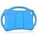 Adocham Kids Case for iPad Mini 5 4 3 2 1, Lightweight and Full-Body Shockproof Premium Silicone Cover with Foldable Kickstand and Three Handles for iPad Mini,Comes with a Strap (Blue)