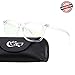 CGID CT82 Horn Oversized Blue Light Blocking Glasses,Better Sleep, Anti Glare Fatigue Blocking Headaches Eye Strain,Safety Glasses for Computer/Phone,Vintage Bold Transparnet Frame,Transparnet Lens