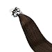 Ugeat Micro Loop Hair Extensions Real Human Hair Brown Micro Ring Hair Extensions Dark Brown Microbead Hair Extensions Human Hair Brown Micro Extensions Human Hair 50s 18 Inch #4