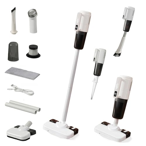 Lullaxx Cordless Vacuum Cleaner, 5-in-1 Dry And Wet Mop Combo, Handheld Vacuum And Mop Combination, Can Stand Upright, Large-Capacity Dust Cup, Suitable For Pet Hair, Carpets And Hard Floors.