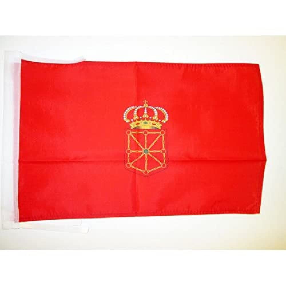 AZ FLAG - Navarre Flag - 18'' x 12'' - 100% Polyester Spanish region of Comunidad Foral de Navarra Small Banner with Two Cords - Fade Resistant - Vivid Colors - 18x12 in - 45x30 Cm — image 1
