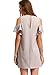 Milumia Women's Summer Cold Shoulder Ruffle Sleeves Shift Dress
