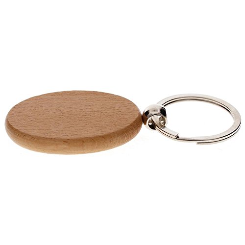 WXLAA DIY Blank Wooden Key Chain Personalized EDC Wood Keychains Best Gift