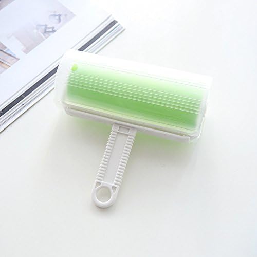 YESSHOW Washable Lint roller Reusable Lint Remover Rolling Sticky Picker Cleaner Brush Dog Cat Pet Hair Fluff Removal Dust Brush for Clothes with Cover [Green]