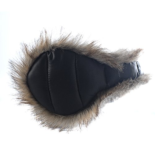 180s Women's Down With Fur Behind The Head Ear Warmer Black