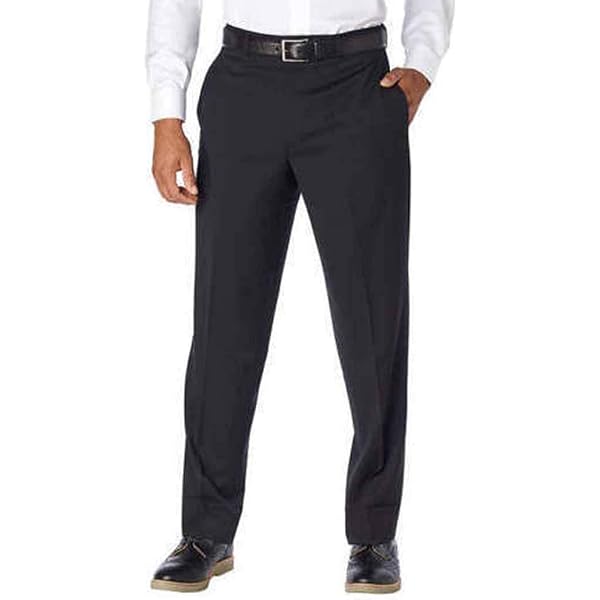 Lauren Ralph Lauren Mens Classic-Fit Wool Plaid Dress Pants 44W x 32L Navy  at Amazon Men's Clothing store