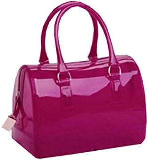 Small Ants The New Medium Jelly Bags Of Candy Color Transparent Crystal Handbag Handbag Women's Package (Red)