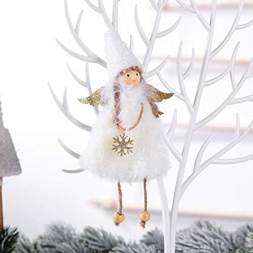 Christmas angel doll hanging decor with a serene expression.