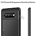 SAMONPOW Case for Galaxy S10 Plus Case Hybrid Galaxy S10 Plus Wallet Case Dual Layer Protective Shell Hard PC Soft TPU Bumper Credit Cards Slot Cover for 2019 Samsung Galaxy S10 Plus 6.4 inch Black