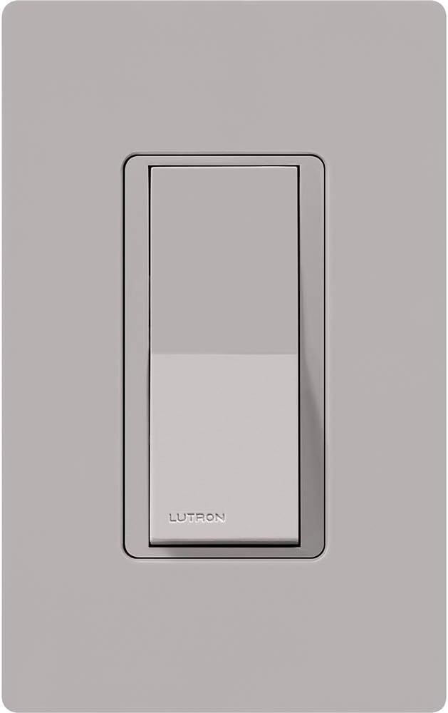 Lutron Claro On/Off Switch, 15-Amp, Single-Pole, CA-1PS-GR, Gray - Dimmer Switches - 