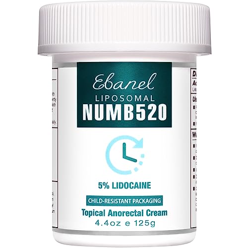 Ebanel 5 Lidocaine Numbing Cream, Pain Relief Cream Burn Itch Cream