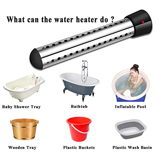 Immersion Water Heater, 1500W Bucket Heater with Stainless-Steel Guard, Smart Timing, Safe, Portable, Water Trough… - Image 3