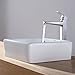 Kraus KCV-120 Square Ceramic Bathroom Sink, White