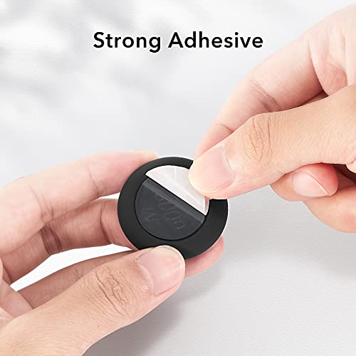 ESR Adhesive Tag Holder, Silicone Case Compatible with AirTag (2021), 4 Pack, Portable and Protective Stick-On Tag Cover, Blue/Red/Black/White