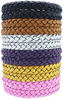 Bracelet Mosquito Repellent Disgusting Gardening Leather Weaving 12 PCS