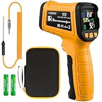 Surpeer 50:1 Infrared Thermometer Temperature Gun, Non-Contact Digital Laser IR Temp Gun -58°F to 1796°F, K-Type Thermocouple