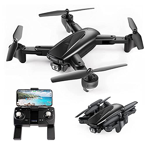 SKYPER Drone with 4K Camera Live Video,WiFi FPV Drone for Adults with 4K HD 120° Wide Angle Camera 1300 Mah Long Flight time Auto Hover Fold able RC D