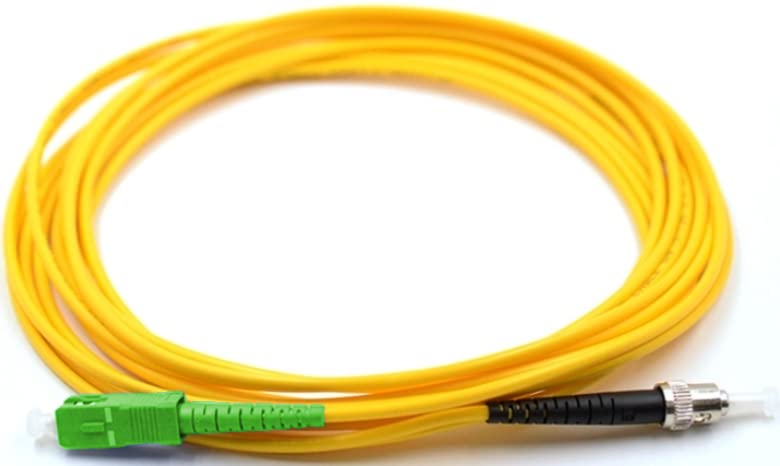 CHB Rugged 3 Meter Simplex Fibre Optic Patch Cable SC LC FC ST E2000 APC UPC Single Mode OS2 9/125 Yellow Patch Lead 3mm Fiber Patchcord (SC/APC - ST/UPC)