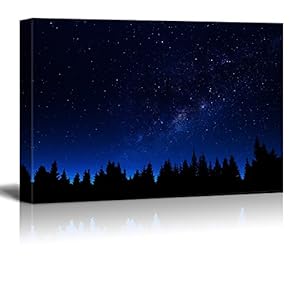 Print Galaxy Above The Black Forest