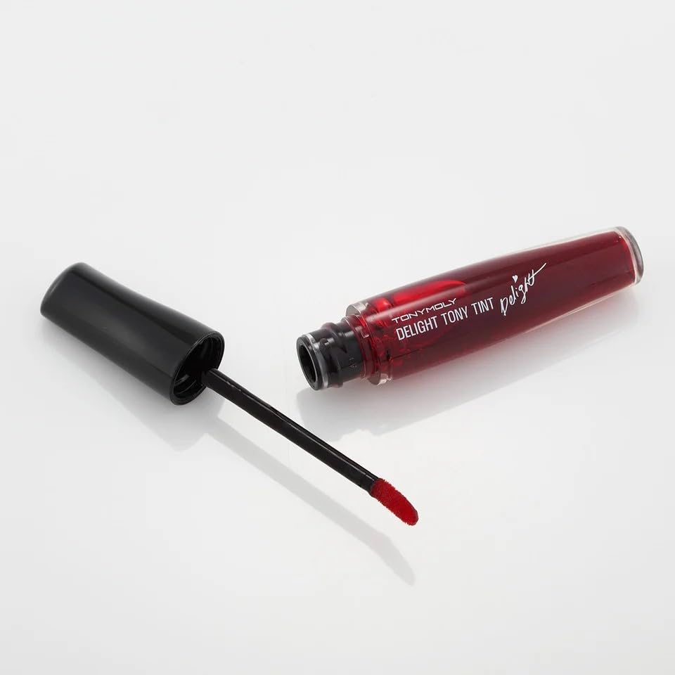 Tonymoly Delight Tony Lip Tint, Korean beauty Lip Stain, High Pigment, Moisturizing & Nourishing Formula