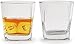 Circleware 10131 Ice Cube Heavy Base Whiskey Glass, Set of 4, Kitchen Entertainment Drinking Glassware for Water, Juice, Beer and Bar Liquor Dining Decor Beverage Cups Gifts, 10 oz,