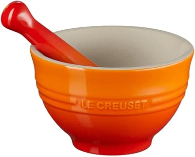 Le Creuset Mortar & Pestle Flame 300 ml Stoneware 11.5x11.5x7.1 cm