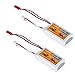 FLOUREON 2S Lipo Battery 7.4v lipo Battery jst 2s lipo jst Connector, 7.4 1000mah 20c 2s Batteries for RC Car, Truck, Truggy, RC Racing Drone, Quadcopter, Helicopter, Airplane, DIY RC Hobby (2pack)