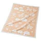 ジャガード綿毛布 ベージュ