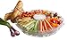 Adorn Home Essentials 8-Section Appetizers-on-Ice Platter Dish with Lids Plus Dip Cup