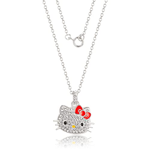 SALLY ROSE Sanrio Hello Kitty Crystal Women's Pendant Necklace 18